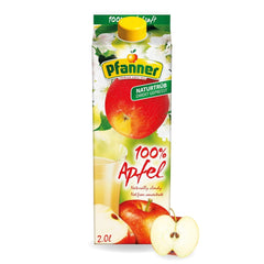 Pfanner Jus de pomme trouble 100% naturel (1 x 2 litres) - Pommes directement pressées - Jus de fruits sans sucre ajouté Boissons sans alcool Naty Shop 2 litres 100% pommes