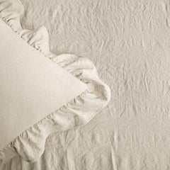 Set de cuvertură de pat Lush Decor cu fustă Ruffle, 3 piese, set de lenjerie de pat Farmhouse de lux, elegant, fermecător detaliu Ruffle, stil atemporal și design clasic, moale și ușor, dimensiune King, Paturi si Cuverturi Lush Decor