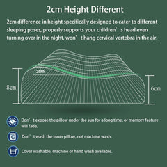 Oreiller enfant à mémoire de forme 3-12 ans Oreiller enfant Oreiller orthopédique Avec mémoire de forme Oreiller à mémoire de forme Avec taie amovible 100% coton (3-12 ans) Oreillers orthopédiques cervicaux Naty Shop