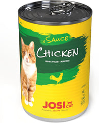 JosiCat Pui în Sos (12 x 415 g) | Adult | Hrană umedă premium pentru pisici adulte | Pui în sos | Vitamina D3 și E | Powered by JOSERA | Hrană umedă pentru pisici | Hrană completă | Pachet de 12
