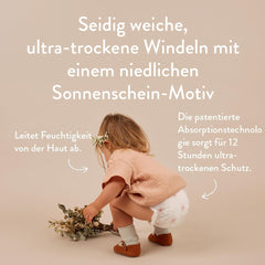 Couches bébé taille 3M (4-8 kg) - 1 sachet de 28 - Sans substances nocives, écologiques, très absorbantes, adaptées à un usage nocturne, ultra fines et douces - Fabriquées au Danemark