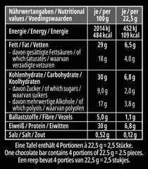 frankonia CHOCOLAT POWER MOTION fără zahăr adăugat - Ciocolată albă crocantă cu conținut ridicat de proteine și conținut scăzut de carbohidrați, 90 g