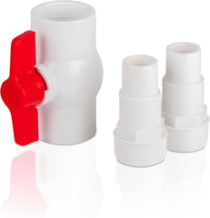 Gre AR512 - Vanne tout ou rien avec 2 adaptateurs pour tuyaux Ø38 et Ø32 mm