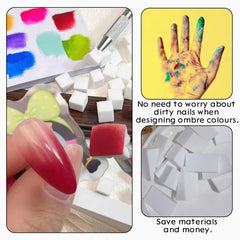 100 pièces Nail Art Schwamm Mit Metallgreifer, Éponge Pinceau Applicateur, Éponge Nagel Pinsel, Nageldesign Zubehör Schwammpinsel, Utiliser, Un Varavländ von Gradient Nail Art Patterns Zu Ersetlen