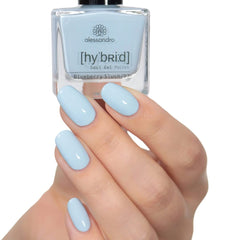 Vernis à ongles HYBRIDE alessandro Blueberry Slush - bleu pastel - Des ongles parfaits en seulement 3 étapes, sans LED - dure jusqu'à 10 jours ! 8 ml