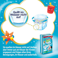 Couches Sensitive Swim Pants, pour mer et piscine, taille 5-6 (plus de 14 kg), 84 pièces