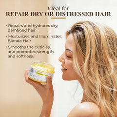 Intea Camomille - Masque Capillaire Reflets Blonds - Hydrate et nourrit les cheveux blonds - Masque Capillaire Naty Shop 250 ML