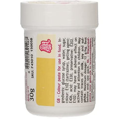 Colorant alimentaire concentré Funcakes Paste Color Jaune ; pour pâte, crème, fondant, massepain, pâte à modeler et pâte à fleurs. Halal. 30g