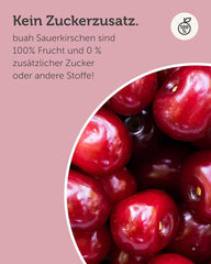 Cerises amères lyophilisées BUAH® | Cerises amères entières comme collation ou pour le muesli | Substitut idéal aux bonbons | Vegan et sans sucre ajouté | 135g de produits déshydratés Naty Shop