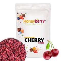 Cerises lyophilisées 100g - Cerises amères lyophilisées - Fruits secs lyophilisés - Cerises amères séchées tranchées - Parfait pour la pâtisserie, la décoration, le muesli et les desserts Produits déshydratés Naty Shop 100G