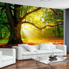 Tapis tapisserie forêt toile arbre soleil ciel Maison - Accessoires et Décorations Naty Shop 300L X 180B Cm