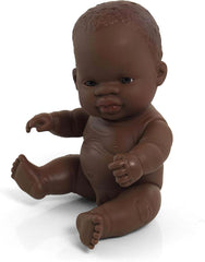 Miniland Babypuppe afrikanischer Younge 21cm-31143, Braun