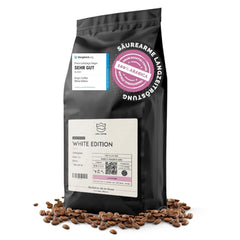 KING'S COFFEE - WHITE EDITION - mélange léger 100 % Arabica d'Éthiopie, du Mexique, du Pérou et de Tanzanie - torréfaction en petits lots en Italie - grains d'espresso entiers pour machines à porte-filtre - 1 kg