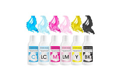 Set de colorants alimentaires avec encres comestibles pour traceurs 6 x 100 ml | Cyan clair | Cyan | Magenta clair | | Magenta | Jaune | Noir | Impression comestible, impression sur papier gaufré, garniture de gâteau décorative