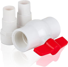 Gre AR512 - Vanne tout ou rien avec 2 adaptateurs pour tuyaux Ø38 et Ø32 mm