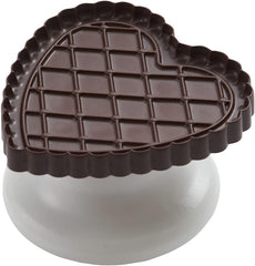 silikomart | CKC06 Moule à Chocolat en Silicone COOKIE LOVE SLIM, Antiadhésif, 6 Chocolats, 1 Paquet, Moule à Bonbons, Easy Choc, 64 x 63 mm, h 5 mm, Volume 51 ml, Fabriqué en Italie