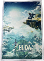 Couverture Sherpa Zelda - Sky Totk - 100 x 150 cm - Produit sous licence officielle, vert, lits jumeaux et couvertures HÃ"MADICT Titre par défaut