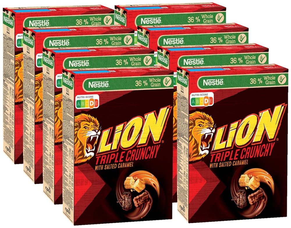 Céréales Churro triples croquantes pour petit-déjeuner, chocolat au lait et caramel salé, teneur en grains entiers 36%, paquet de 8 (8x300g)