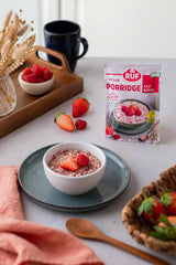 RUF Vegan Porridge Red Berry Oats, Porridge aux fraises et framboises, 60 grammes Céréales Naty Shop