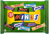 Mini paquet de chocolat mélangé en vrac, chocolat, 35 mini collations au chocolat (Mars, Snickers, Bounty, Twix, Milky Way) comme bonbons, cadeau chocolat, boîte de bonbons (710 g)