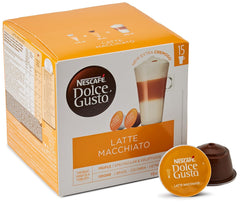 NESCAFÉ Dolce Gusto Latte Macchiato Vorratsbox 90 Kaffeekapseln (Aromatischer Espresso et Latte Macchiato Caramel