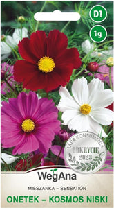 Semințe Cosmos Sensation Mix 1g, Mix Cosmos Flori de vară, Plante de grădină Plante de balcon, Semințe de flori