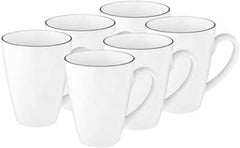 Seltmann Weiden - Lido Black Line - service de table 36 pièces - porcelaine (dont 6 tasses à café)