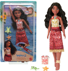 Mattel Spielzeuge aus Disney Vaiana 2, schwimmende Tautai Vaiana-Modepuppe mit 2 Zubehörteilen, Oberteil mit Farbwechsel und Beine für Schwimmbewegungen, vom Film inspiriert, JFF09