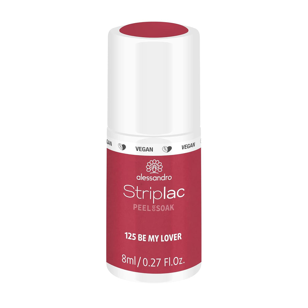 Oja UV alessandro Striplac Be My Lover – Delicată și de lungă durată – Îndepărtare ușoară datorită tehnologiei de îndepărtare peel-off – Vegană și cruelty-free – 8 ml