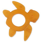 GRÜNSPECHT Anneau de dentition en caoutchouc naturel biologique pour bébés, massage des gencives, sans BPA, doux, favorise la motricité fine, tortue (639-V2), marron