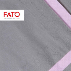 , Serviettes en papier jetables, idéales pour les déjeuners et buffets décontractés, paquet de 50 serviettes, taille 33 x 33, pliées en 4, 2 couches, gris, papier 100 % pure cellulose, certifié FSC