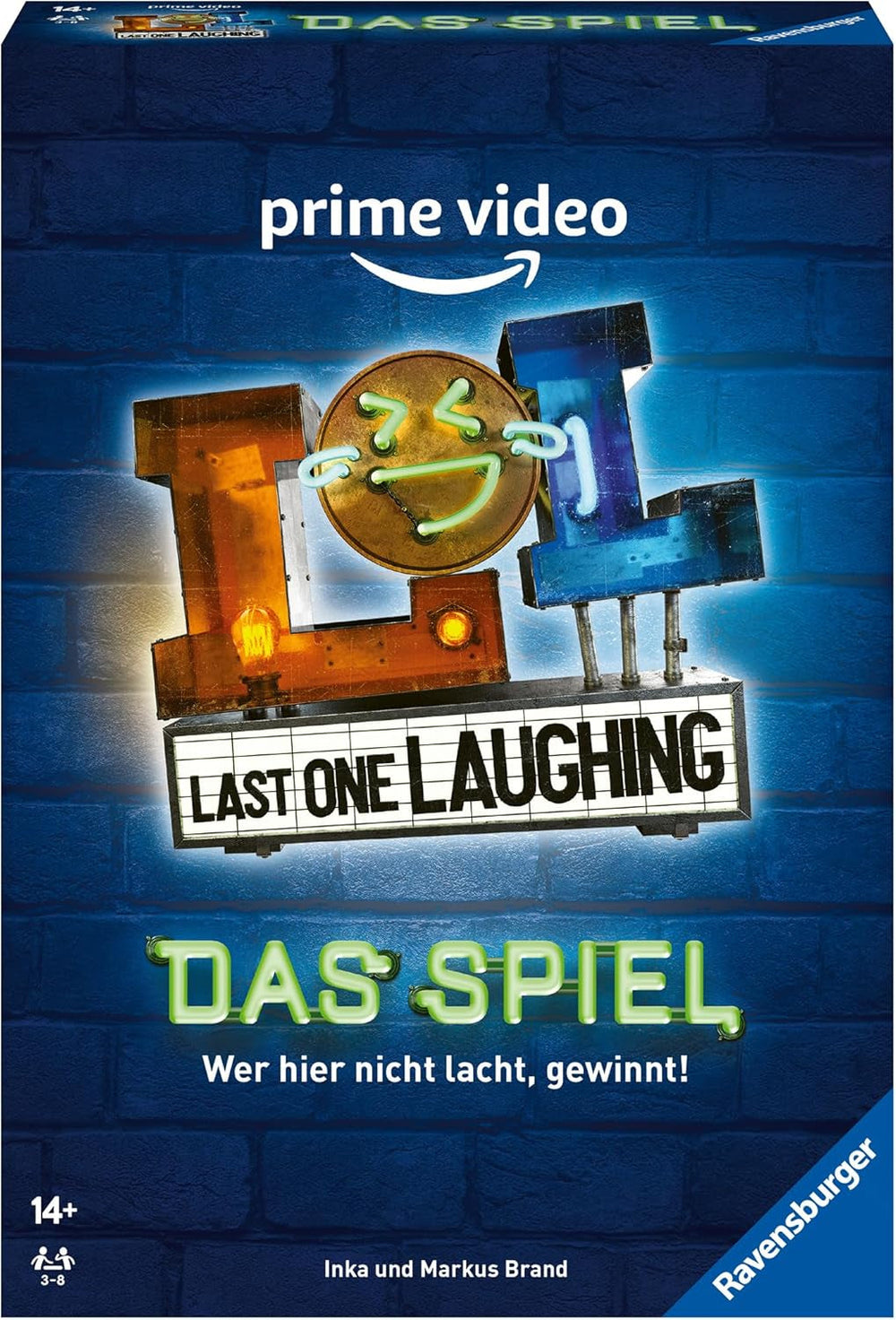 Ravensburger 27524 - Last One Laughing - Jocul de petrecere bazat pe serial, joc LOL pentru 3-8 jucători cu vârsta de 14 ani și peste, peste 350 de sarcini pentru provocarea „Don't Laugh”, jocul de cărți distractiv bazat pe sezoanele 1, 2, 3 și 4 LOL