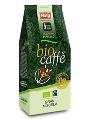 Caffè Haiti Roma Biocaffè Gran Miscela Café en grains 100% biologique/commerce équitable, 1 kg, certifié par l'Institut italien de l'espresso. Un expresso gourmand fabriqué en Italie. Torréfaction artisanale.