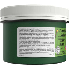 Colorant alimentaire pour pâtes Sugarflair Partygreen, colorant alimentaire pour fondant et massepain, pâtes concentrées spectrales - 400 g