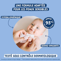 Paquet de 8 paquets de lingettes nettoyantes compostables à l'eau, 50 pièces