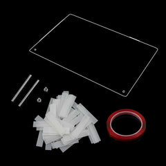 Panneau d'affichage d'ongles en verre acrylique avec bandes d'affichage et nano-adhésif, affichage de pointe d'ongle, carte de couleur transparente pour Nail Art, affichage d'art d'ongle, affichage d'exercice d'ongle (transparent)