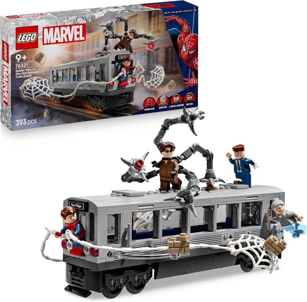 LEGO ǀ Marvel Spider-Man vs. Doc Ock: Showdown in der U-Bahn - Kreatives Spielzeug mit Superhelden Minifiguren - Spielzeug Zugmodell - Kinder Geschenk für Jungen und Mädchen ab 9 Jahren - 76321