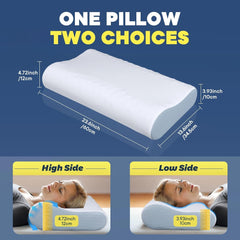 Soulagement des douleurs cervicales Oreiller rafraîchissant pour le cou Oreillers de couchage en mousse à mémoire de forme Oreiller cervical pour les douleurs au cou et aux épaules Oreiller de lit ergonomique Oreiller de soutien du cou pour les dormeurs sur le ventre et le dos Oreillers orthopédiques cervicaux Naty Shop
