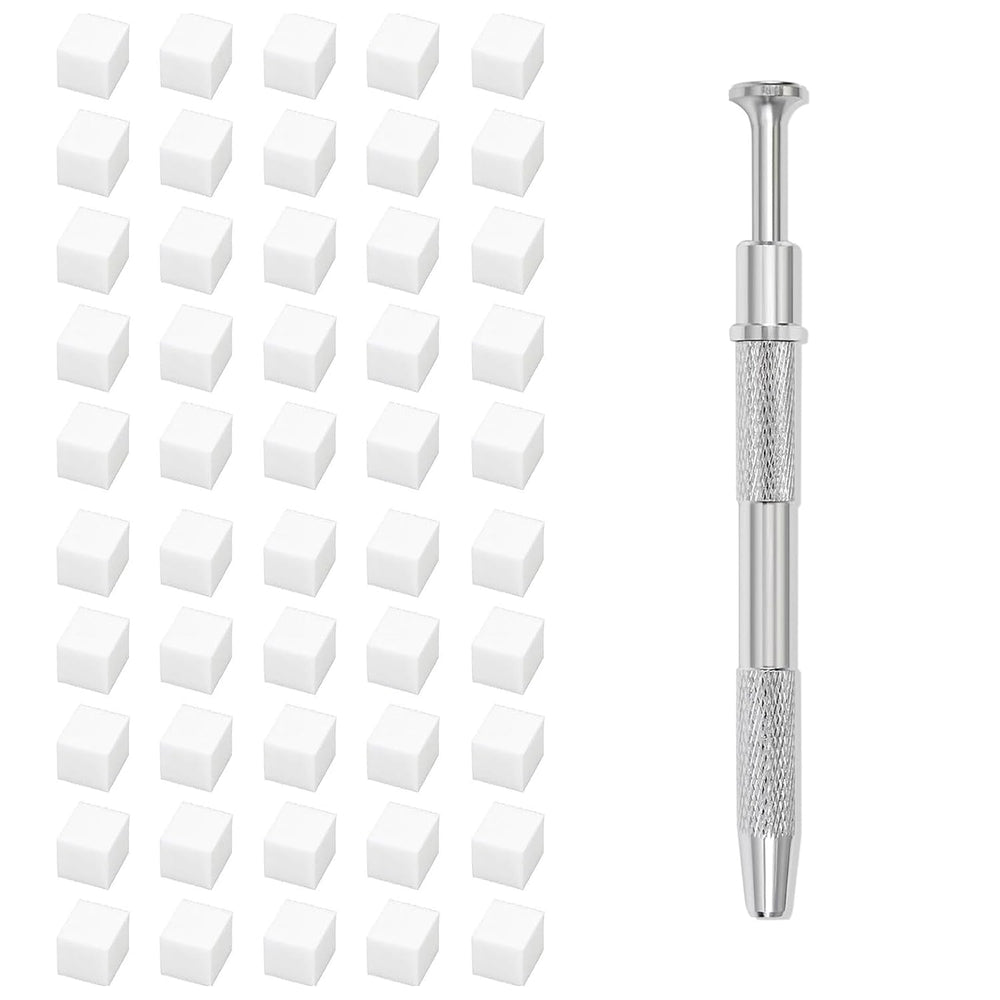 100 pièces Nail Art Schwamm Mit Piercing Zange,Nail Art Schwamm Mit Piercing Kugel Aufdreher,Applicateur de pinceau éponge,Nagelkunst-Rendering-Werkzeuge,Pour les modèles de Nail Art dégradés.