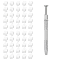 100 pièces Nail Art Schwamm Mit Piercing Zange,Nail Art Schwamm Mit Piercing Kugel Aufdreher,Applicateur de pinceau éponge,Nagelkunst-Rendering-Werkzeuge,Pour les modèles de Nail Art dégradés.