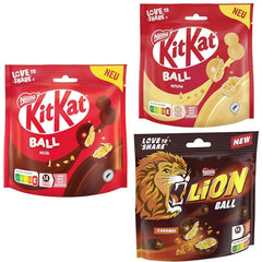 Pack de boules Nestlé au lait, blanc, Caramel Lion (3 x 130g)