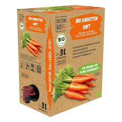 Jus de carotte bio - A base de carottes allemandes et hollandaises, 3 litres Boissons non alcoolisées Naty Shop 3 litres Carottes