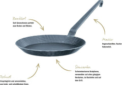 Poêle à frire en fer forgé RÖSLE série 1888, de haute qualité, bord haut pour frites croustillantes et viandes rôties rapidement, adaptée aux casseroles et poêles à griller et à induction Naty Shop