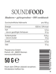 Myrtilles lyophilisées entières d'Allemagne Récolte 2023, 50 grammes Produits déshydratés Naty Shop