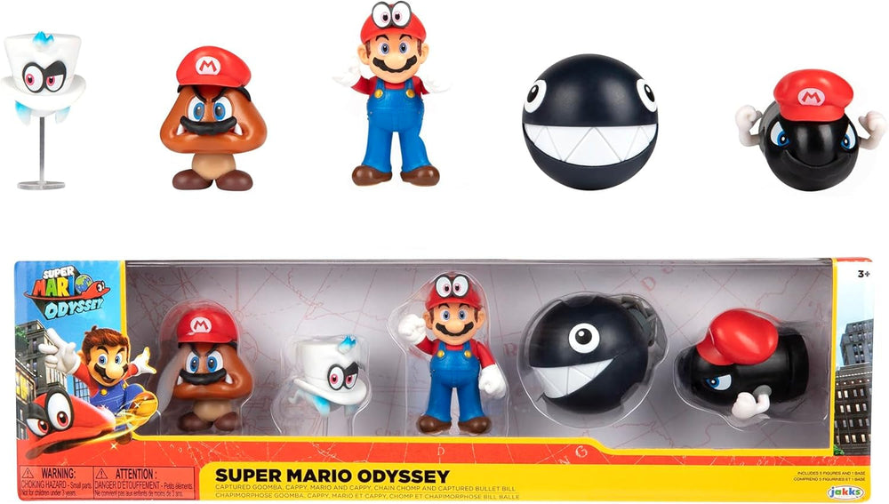 Ksruee Super Mario Mario Odyssey 5,6 cm Pack Figurines Naty Shop Titre par défaut
