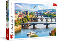 Trefl, Puzzle, Prague, République tchèque, 500 pièces, Qualité premium, Pour adultes et enfants de plus de 10 ans Puzzle Naty Shop Multicolore