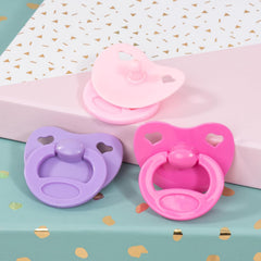 Bayer Design 79104AA Schnuller-Set für Puppen, Schnuller für Puppen, Puppenschnuller, Puppenzubehör, Rosa, Lila, Pink