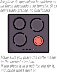 NERTHUS FIH 833 Machine à expresso à induction pour 3 tasses, Machine à expresso italienne classique