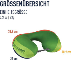 Sea to Summit - Oreiller de soutien lombaire Eros Premium - Oreiller de soutien gonflable - Soulagement du dos - Matériau polyester 50D - Sac de voyage compact - Service, voyage et excursions en voiture - Bleu marine - 93 g