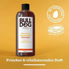 BULLDOG, Gel douche pour homme au citron et bergamote, 500 ml Douche et bain Naty Shop